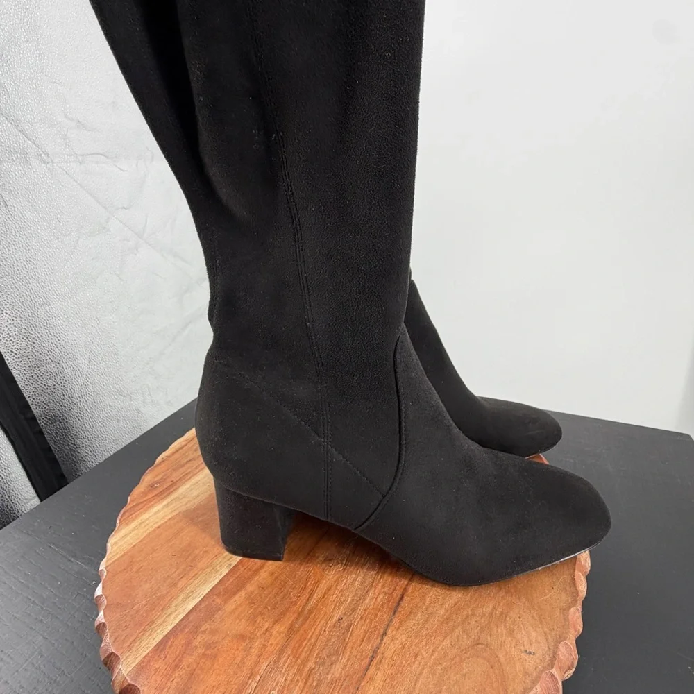 Marc Fisher Jayne Over The Knee Black faux Suede‎ Boots  Size 8.5